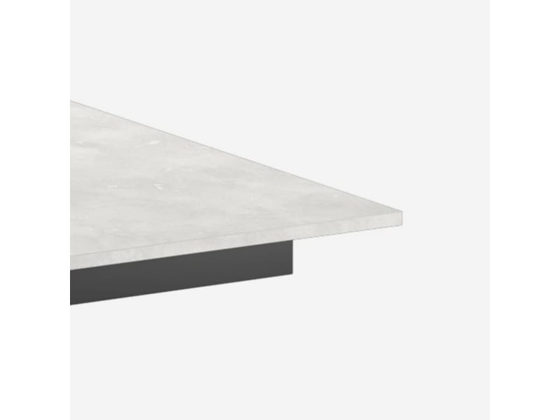  Table extensible en mélaminé avec structure noire 140190x90 pluto - blanc  - Conforama E