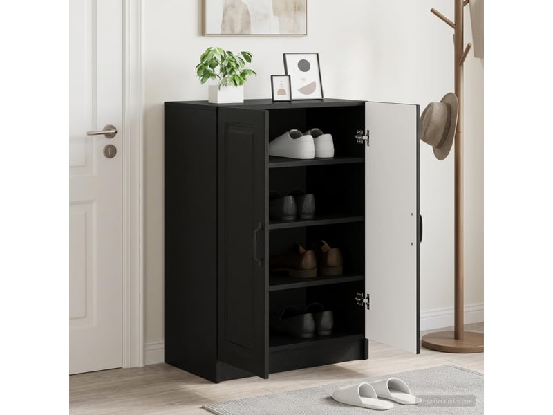  Meuble à chaussures, cabinet à chaussures utrecht 59,5x39,5x87 cm noir  - Conforama B