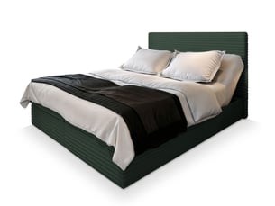 Lit avec rangement 140x200 cm <strong>MASSENO</strong> <strong></strong> coloris vert