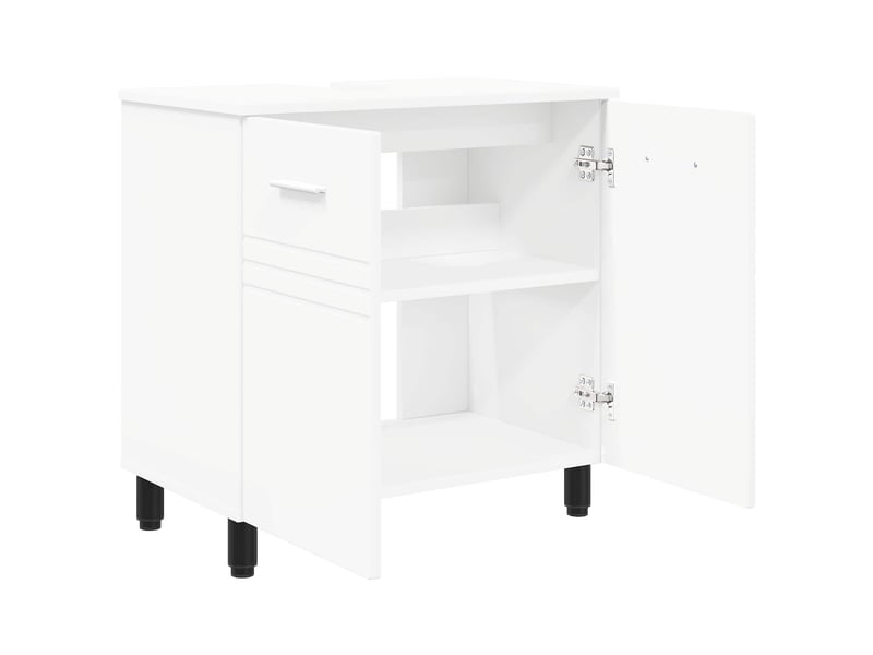  Unité de vanité de salle de bain, meuble de rangement blanc 60x35x60 cm shl385  - Conforama D