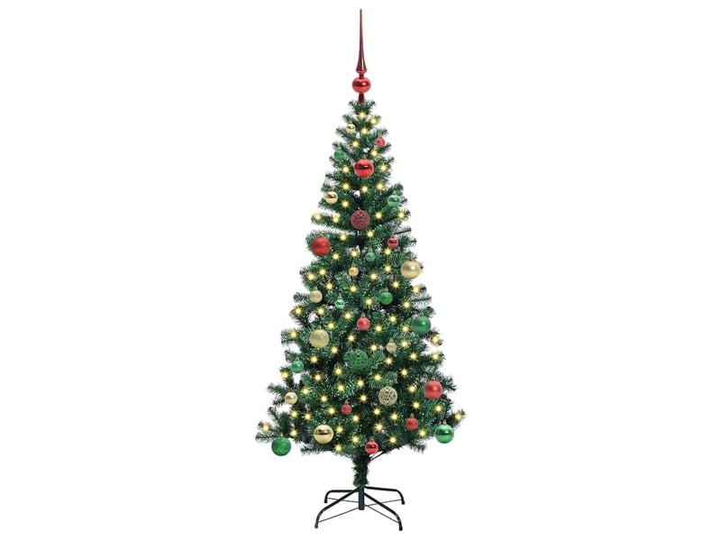  Sapin de noël artificiel, arbre de noël pré-éclairé vert 150 cm pvc et métal shl1077  - Conforama C