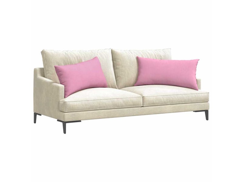  Lot de 2 coussins de canapé, coussins décoratifs tissu rose 80 x 40 cm cf58937  - Conforama C