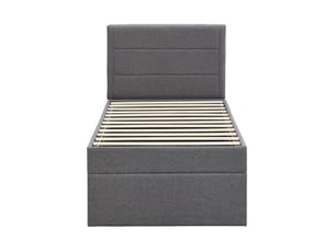 Lit coffre 90x200 cm MAISONORA coloris gris