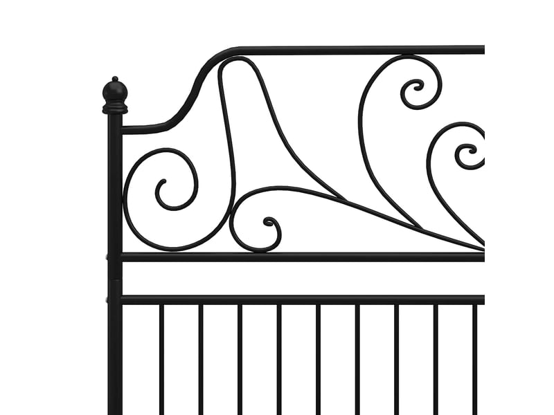  Lit double- lit adulte -  cadre de lit sans matelas noir métal 160x200 cm  - Conforama D