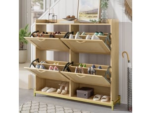 Meuble à chaussures 20 paire(s)  <strong></strong>  <strong></strong> coloris bois clair