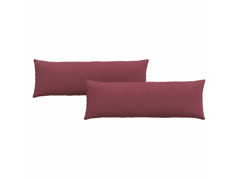  Lot de 2 coussins de canapé, coussins décoratifs tissu bordeaux 120 x 40 cm cf58794  - Conforama A
