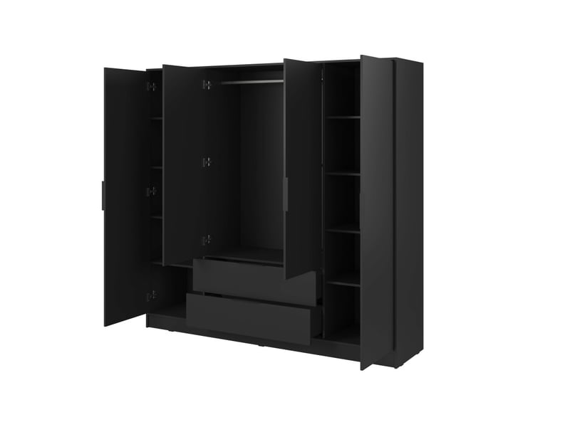  Mirage - armoire 2 tiroirs et 4 portes 206cm bois  - Conforama D