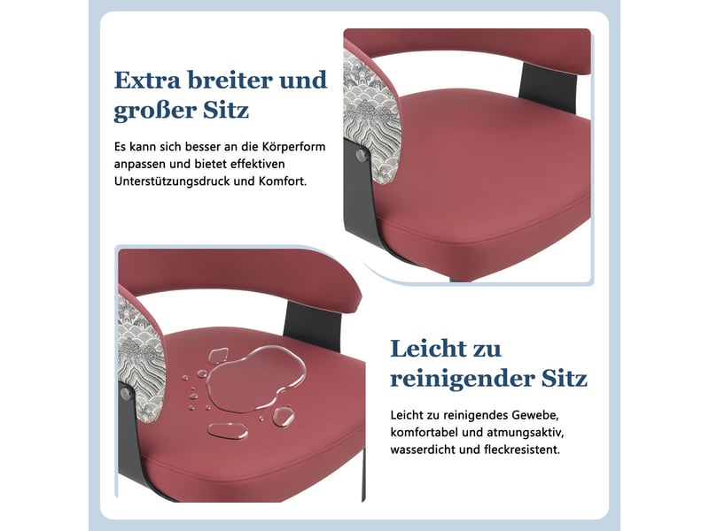  Lot de chaises 2 pièces style mid-century moderne design rétro accoudoirs en forme de tonneau dossier à motifs cuir synthétique pieds stables  - Conforama E