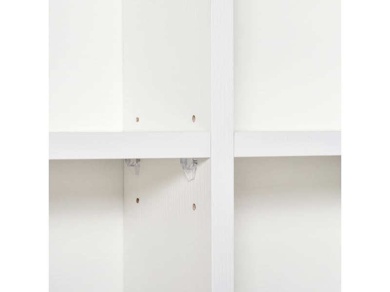 Meuble de rangement cddvd 89x20x130,5 cm réglable panneau de particules blanc - Conforama D