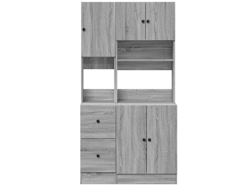  Meuble de rangement, armoire de cuisine sonoma gris 95x50x180cm bois d’ingénierie  - Conforama D