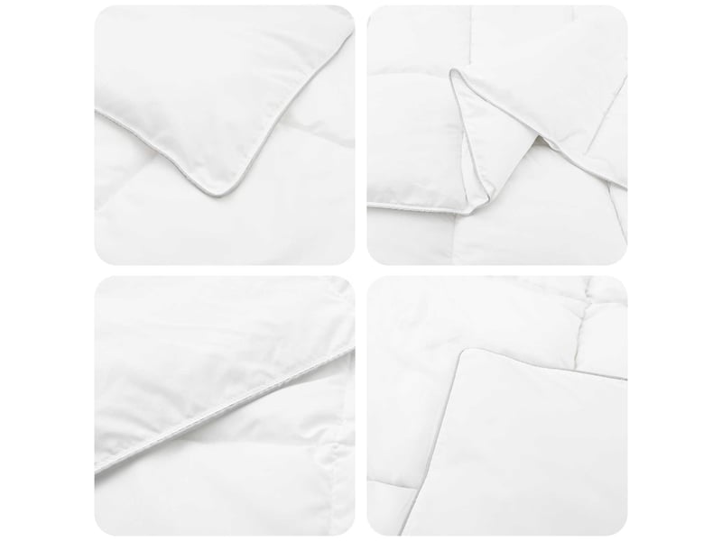 Ensemble de duvet 2 pcs - couette 155 x 200 cm toutes saisons bambou blanc - Conforama D