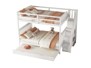 Lit superposé 140x200 cm <strong>MODENUIT </strong> <strong></strong> coloris blanc