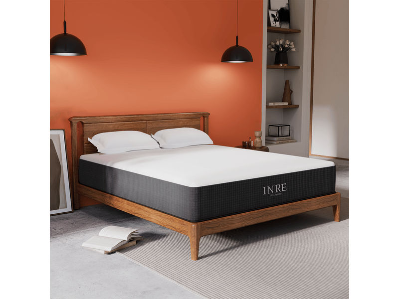 Matelas Hybride 160x200 cm INRE, Épaisseur 30cm, Ressorts Ensachés et Mousse à Mémoire de Forme, Moyenne Ferme, 7 Zones, Respirant  - Conforama W