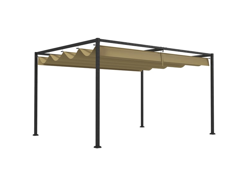  Pergola belvecourt rétractable anti-uv kaki extérieur contemporain 298x213 cm  - Conforama A