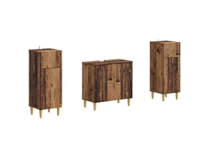 Ensemble de meuble de salle de bain 3 pièces arnhem bois ancien cf63316