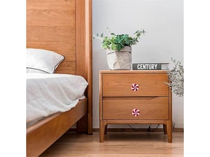 Lot de 10 caches de poignées en forme de bonbon rouge et blanc, décoration de noël pour les portes