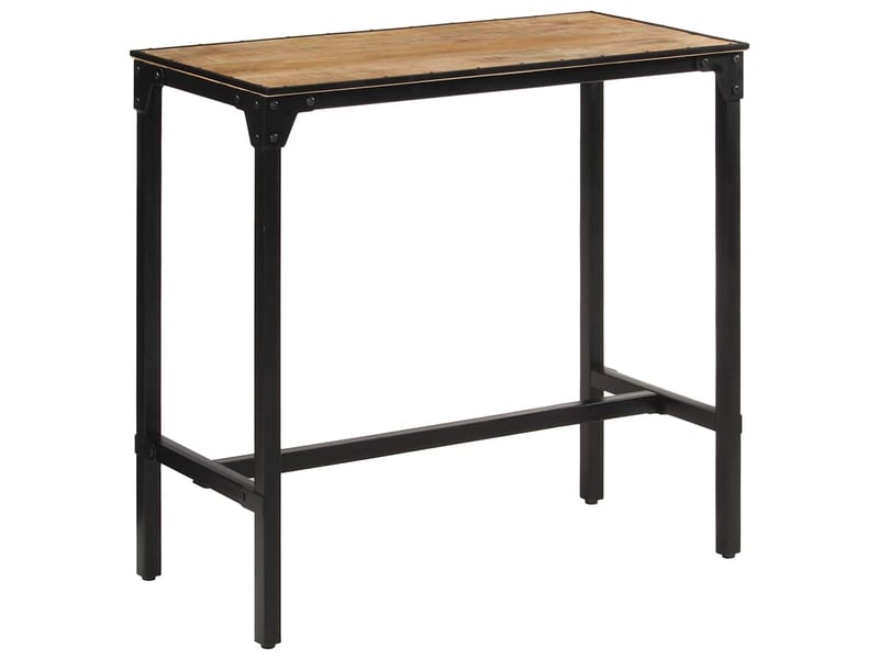  Table de bar 110x55x107 cm bois de manguier massif brut  - Conforama C