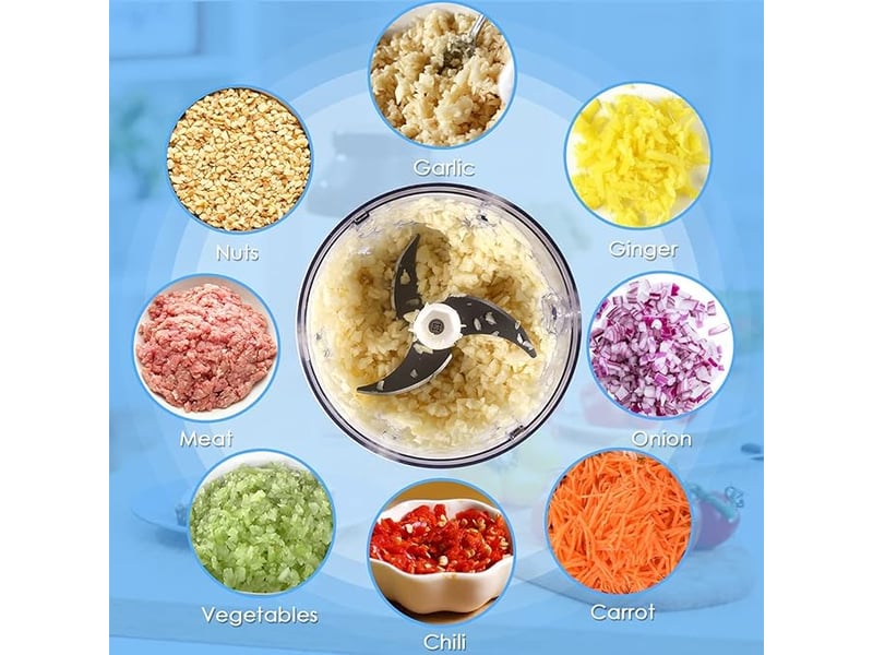  Mini hachoir à ail électrique, robot culinaire portable, hachoir à légumes, hachoir à oignons  - Conforama E