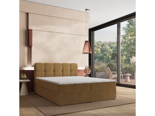 Lit avec rangement 160x200 cm <strong>MASSENO</strong>  <strong></strong> coloris bois clair