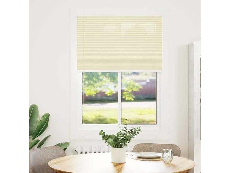  Store plissé, store de fenêtre crème 100x150 cm largeur du tissu 99,4cm polyester cf46818  - Conforama A