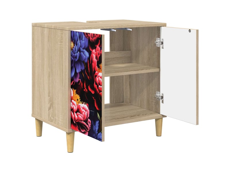  Armoire de salle de bain, meuble de rangement kiel sonoma 60x40x60 cm  - Conforama D