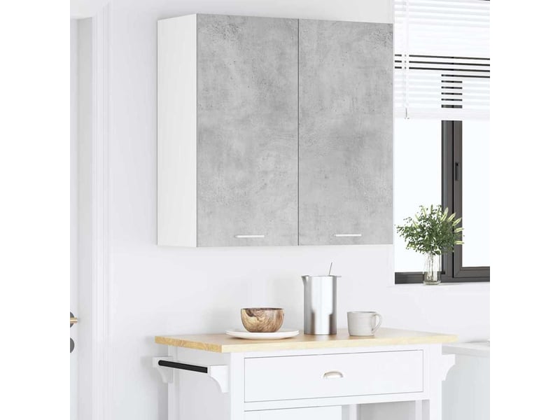  Meuble de rangement, armoire suspendue gris béton 80x31x80cm bois d'ingénierie shl8512  - Conforama D