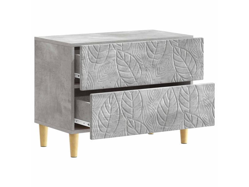  Table de chevet - cabinet de chevet - table de nuit gris béton 62 x 34,5 x 48 cm bois d'ingénierie  - Conforama B