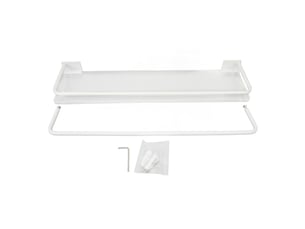 Douche en aluminium caddy wall mount, crème, grand sac de stockage de capacité avec porte