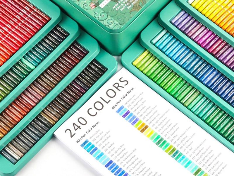 Boîte de crayons de couleurs - 240 nuances créatives GTK131 - Conforama C