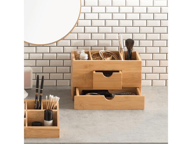  Organiseur 2 tiroirs3 compartiements bambou - 5five 200 pièces  - Conforama B