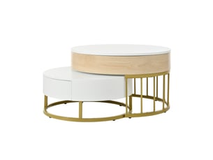Table basse rond(e) coloris blanc <strong></strong> <strong></strong>