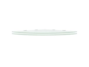 Lot de 2 étagères d'angle murales, étagères suspendues et supports chromés verre blanc 45x45 cm cf42760