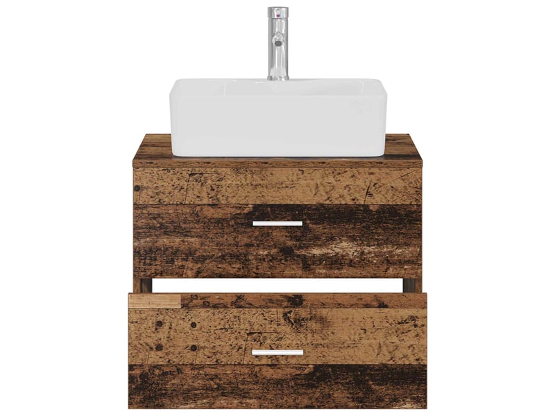 Ensemble de mobilier de salle de bain bois ancien cf64607 - Conforama C
