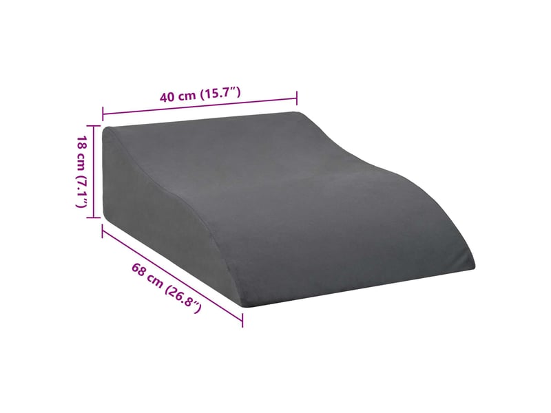  Coussin pour les jambes, oreiller 68 x 40 x 18 cm mousse pu gris cf56586  - Conforama E