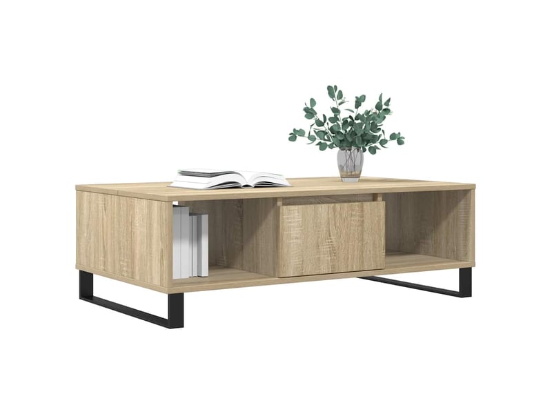  Table basse - table de salon - table à thé chêne sonoma 104x60x35 cm bois d'ingénierie  - Conforama C