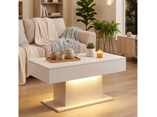 Canapé modulable rectangulaire coloris blanc <strong>BEAUNIV</strong> <strong></strong> - 48 cmx108 cm