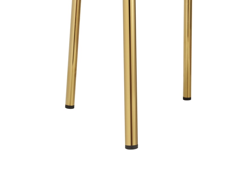  Lot de 6 chaises de salle à manger 61,00 × 59,00 × 78,50 cm en métal et bois avec tissu polyester, accoudoirs et pieds réglables blanc chicfurn  - Conforama D
