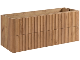 Meuble sous vasque suspendu linea 120 cm chêne craft d'or