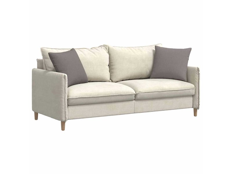  Lot de 2 coussins de canapé, coussins décoratifs tissu taupe 45 x 45 cm cf58957  - Conforama C