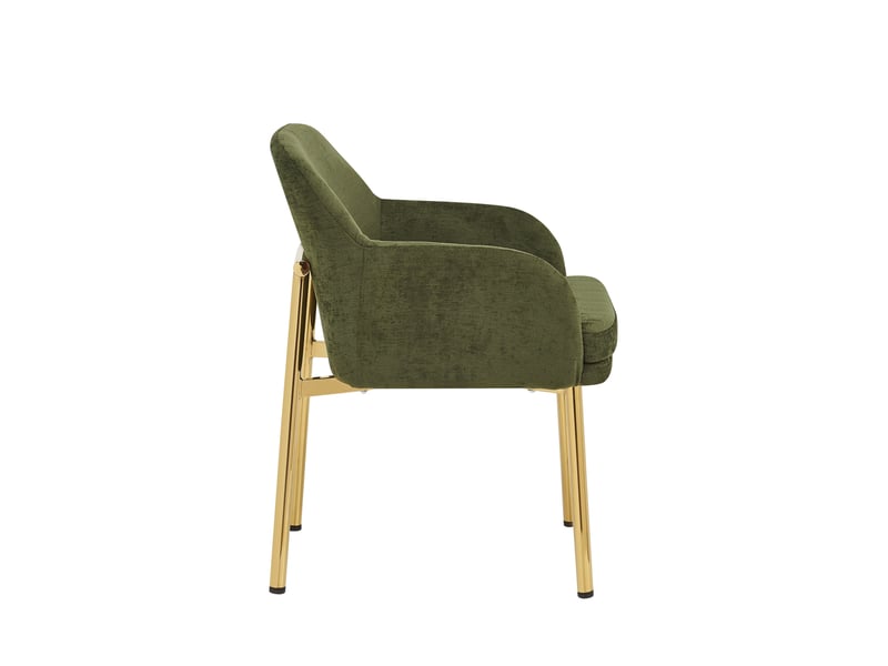  Lot de 4 chaises de salle à manger avec accoudoirs 61x59x78,5 cm vert  - Conforama E