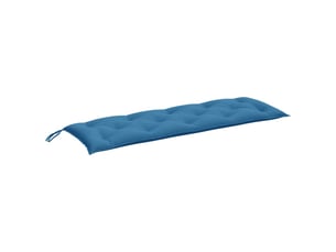 Coussin de banc de jardin, coussin d'assise bleu mélangé 150x50x7 cm tissu cf52694