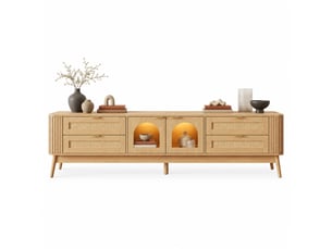 Meuble tv coloris naturel 180 cm MEUBLIV  