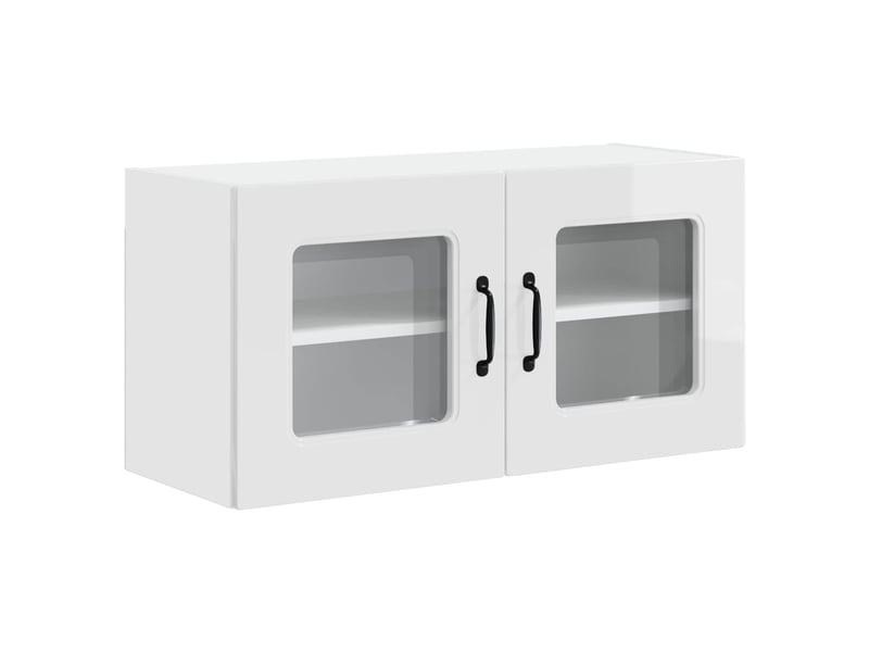  Meuble mural de cuisine | armoire de cuisine blanc brillant 80x31x40cm shl9263  - Conforama A