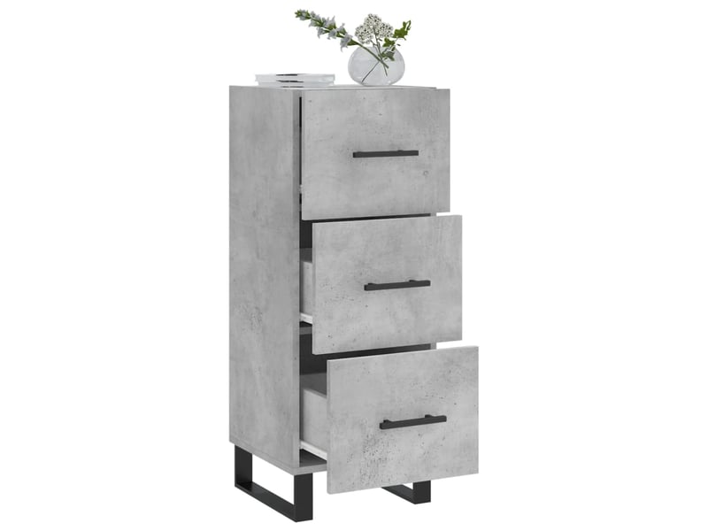  Buffet - bahut - meuble de rangement gris béton 34,5x34x90 cm bois d'ingénierie  - Conforama D