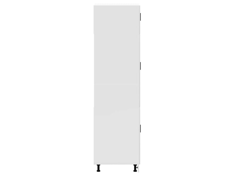 Meuble de rangement, armoire de cuisine porto blanc brillant bois d'ingénierie - Conforama E