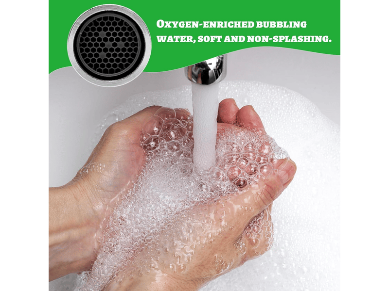  Lot de 8 aérateurs m18 pour robinets – économiseur d’eau avec joints pour cuisine et salle de bain, compatible avec la plupart des robinets.  - Conforama E