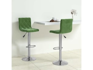 Lot de 2 tabouret de bar, chaise de bar vert foncé velours shl28771