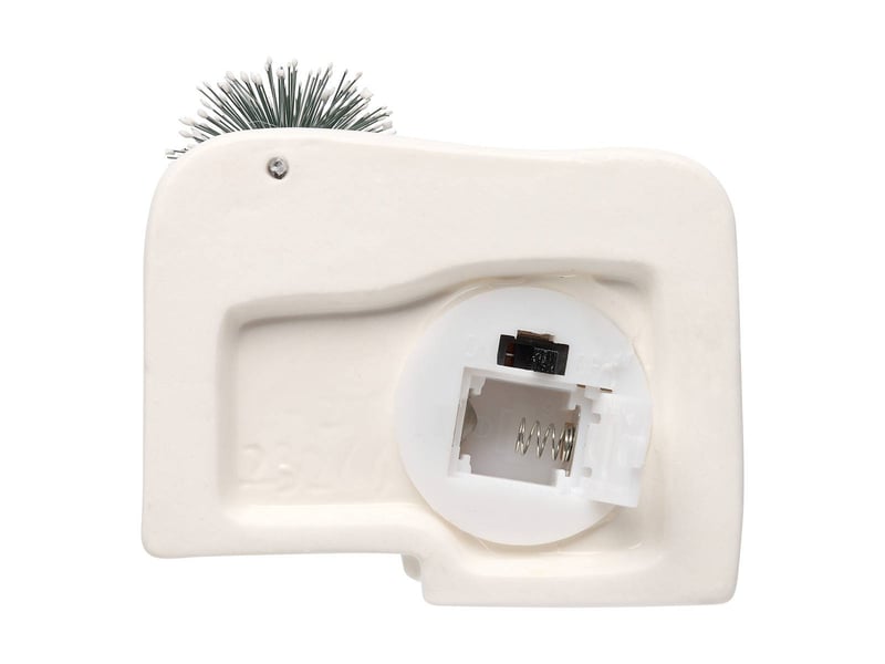  Maison de noël lumineuse en céramique blanche 1 led h. 9 cm à piles  - Conforama D