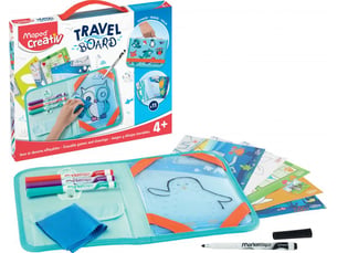 Travel board -jeux et dessins effacables ardoise transparente
