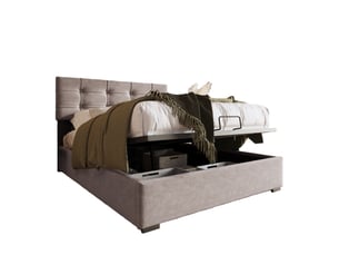 Lit coffre 90x190 cm WISHDOR coloris gris